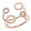 Δαχτυλίδι Ασημένιο "Κύκλοι" Rosegold