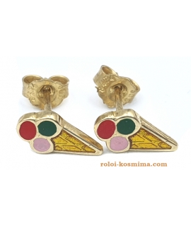 Earrings children Gold 'ice-creams' 2