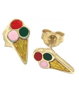 Earrings children Gold 'ice-creams'