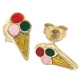 Earrings children Gold 'ice-creams'