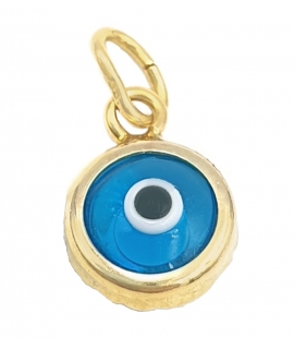 Necklace Gold K14 Eye blue