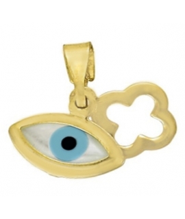 Child Pendant Gold eye and cross FILVA 8719