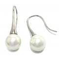 Earrings Silver Hanging "Pearl 10mm"