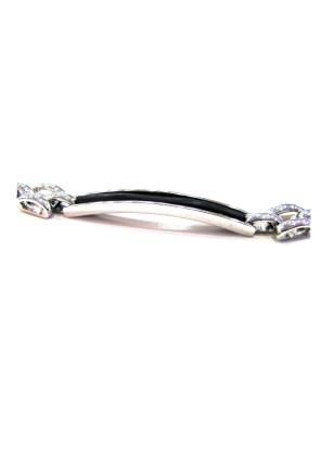Bracelet whitegold K14 with rubber 2