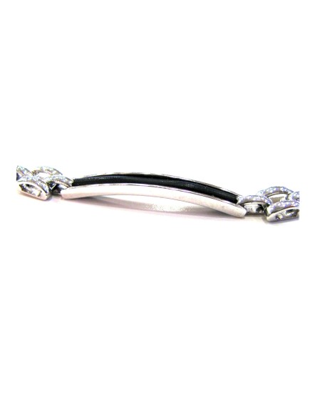 Bracelet whitegold K14 with rubber