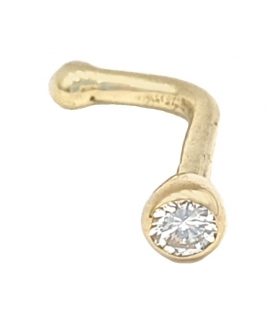 Nose Earrings Gold K18 with Diamond 1,5mm (0.03ct)