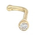 Σκουλαρίκι Μύτης Χρυσό Κ18 με Διαμάντι 2mm (0.03ct)