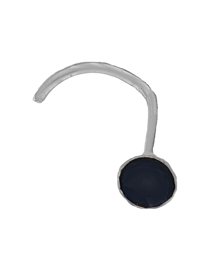 Nose Earrings Whitegold K14 with zircon 3mm