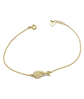 Bracelet Silver "Wing" gold-plated