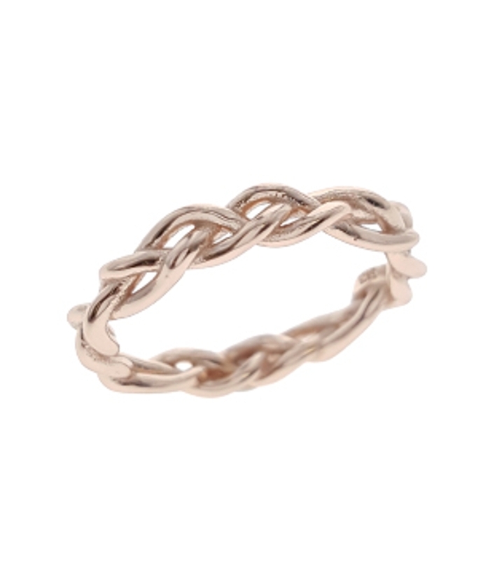 Δαχτυλίδι Ασημένιο "Βεράκι κόμπος" Rosegold