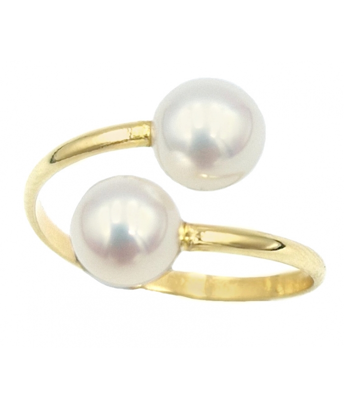 Δαχτυλίδι Χρυσό Κ14 με μαργαριτάρια
