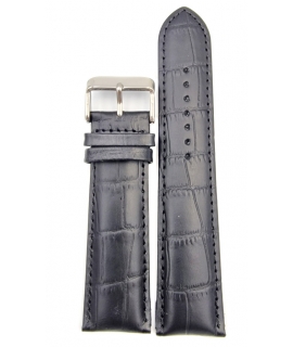 Leather Strap Black croco 24mm Tzevelion ART521