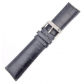 Leather Strap Black croco 24mm Tzevelion ART521