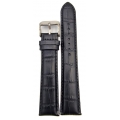Leather Strap Black croco 20mm Tzevelion ART521