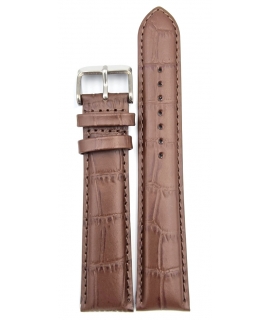 Λουράκι Δερμάτινο καφέ κροκό 18mm Tzevelion ART521