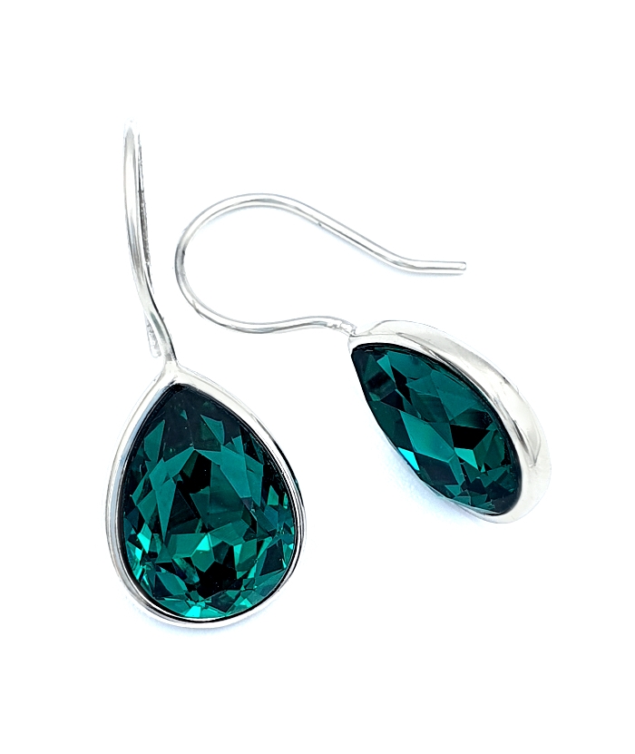 Earrings Silver Hanging "Tear"