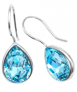 Earrings Silver Hanging "Tear"