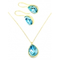 Necklace Silver "Synthetic Topaz"