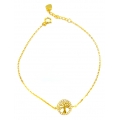 Bracelet Silver Goldplated Tree of life