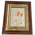 Silver icon 'Mary' glass 26x32cm