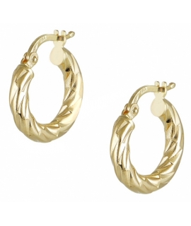 Earrings hoop gold K14 mini