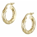Earrings hoop gold K14 mini