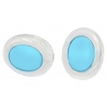 Earrings WhiteGold 'turquoise'
