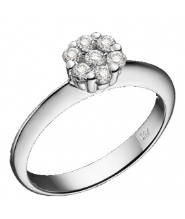Engagement Whitegold Ring with 7 Diamonds
