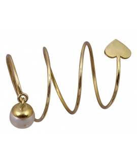 Ring gold K14 'Modern elastic' 