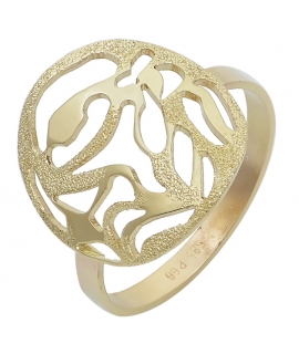 Fancy Gold Ring K14 with satin details.