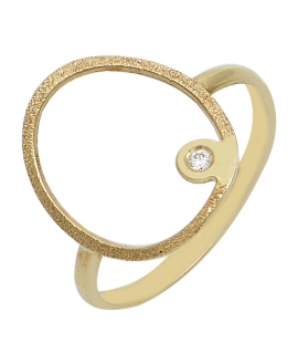 Ring gold K14 'Circle'