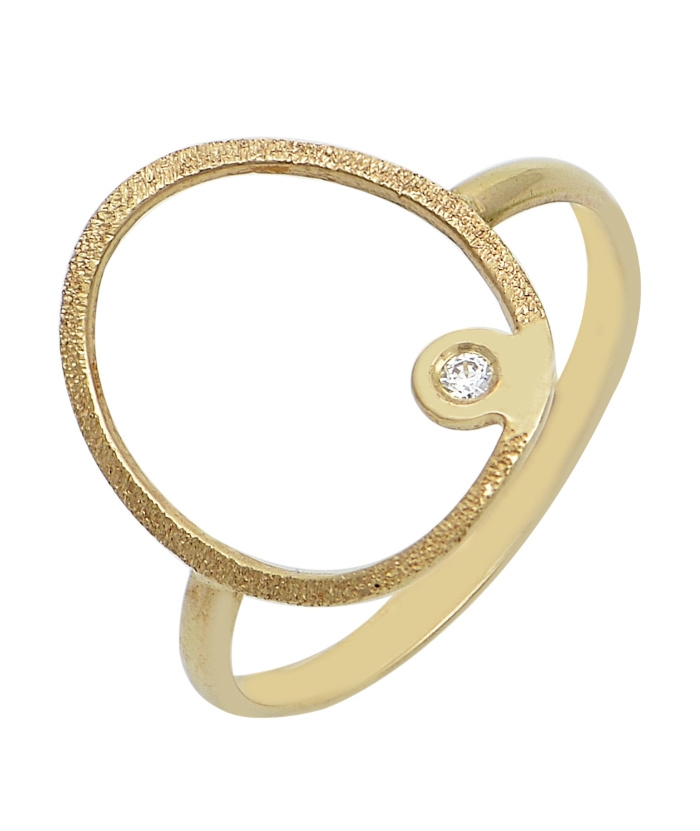 Ring gold K14 'Circle'