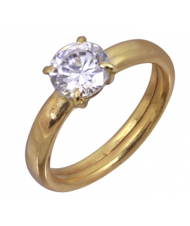 Engagement Ring K14 One zircon