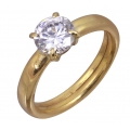 Engagement Ring K14 One zircon