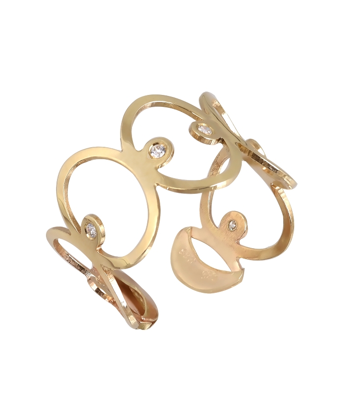 Ring gold K14 "Circles"