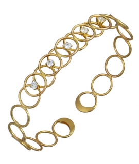 Bracelet gold K14 "Circles"