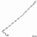 Necklace Silver Heart shiny