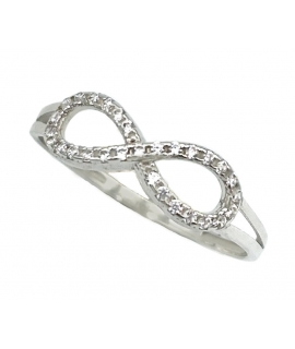 Ring whitegold K14 'infinity'