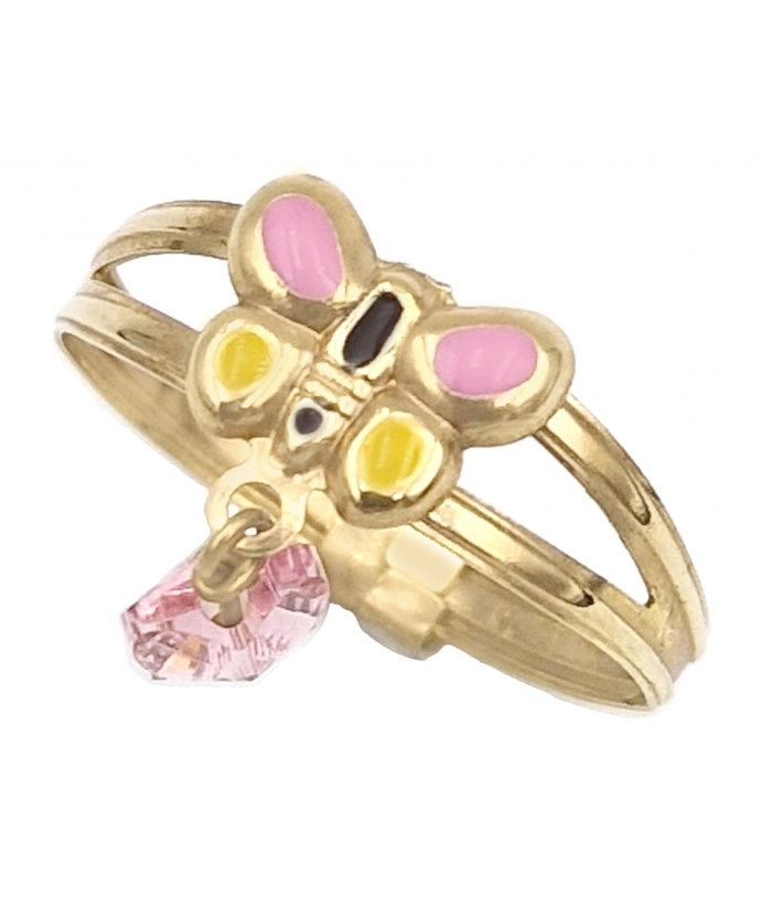 Children's  Ring Gold K14 'Butterflies'