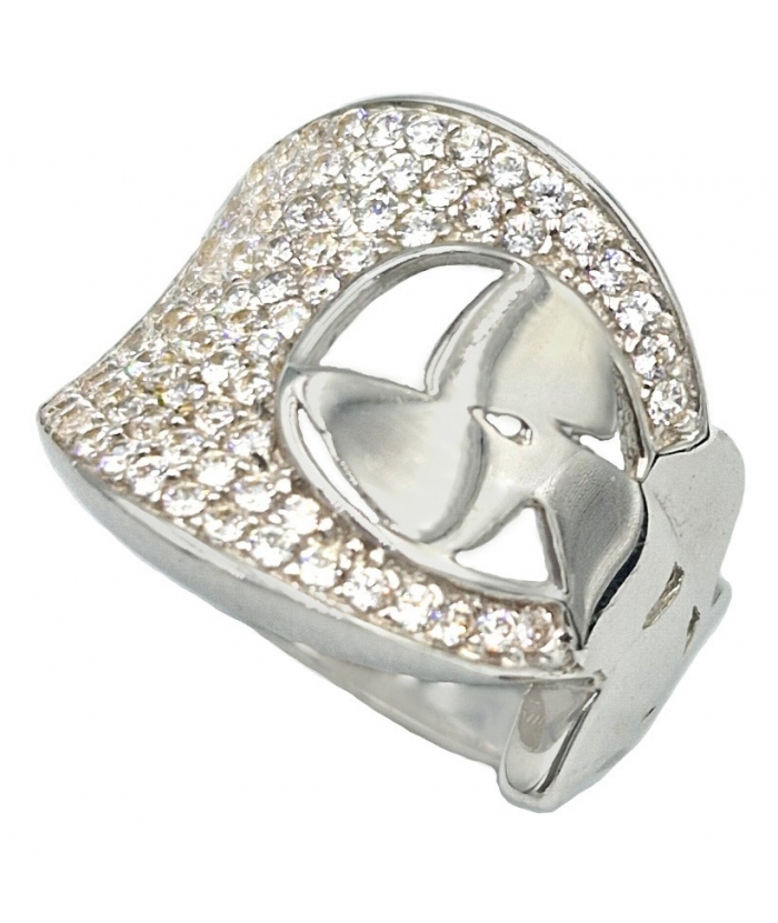 Ring white-gold Flower