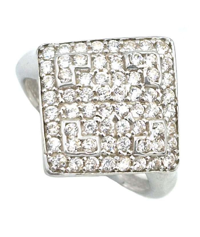 Ring white-gold Rhombus