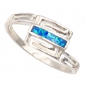 Ring Silver Spira blue opal