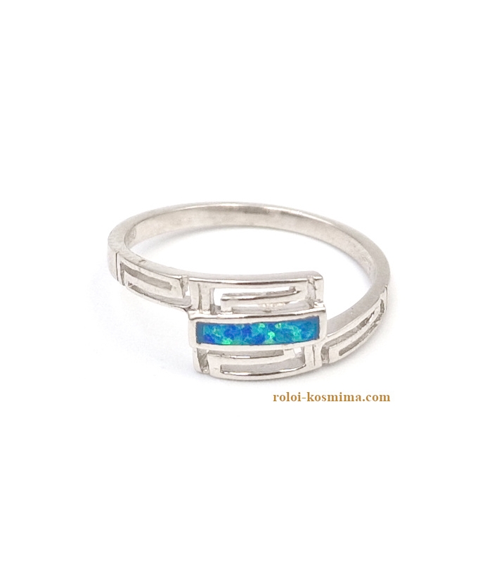Ring Silver Spira blue opal