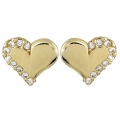 Earrings gold K14 "Hearts"