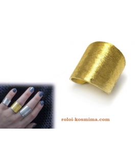 Ring Silver-goldplated type "Knuckle" 2