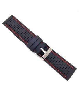 Silicon Strap TZEVELION S127 Red details 20mm 2
