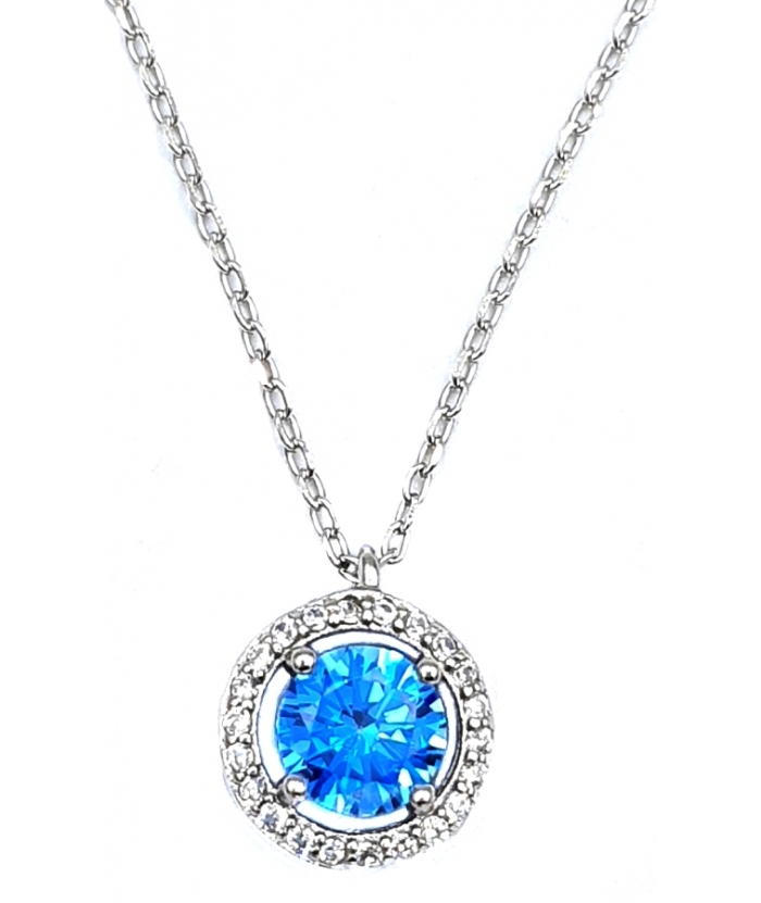 Necklace Silver Rozeta with Rubin