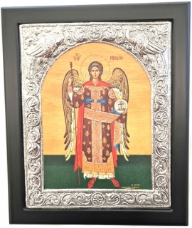 Silver icon "Παναγία Οδηγήτρια" 23x28cm