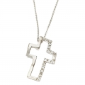 Cross whitegold K14