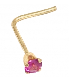 Noise Earrings Gold K14 with Rubin 0.025ct